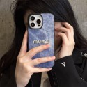 ミュウミュウ MiuMiu iphone air 17 pro max 14 16 pro 15 plus 16eケースブランドカード入れ人気アイフォン17pro max/16 15 proケースiphone15 plus 14 16 17pro max 16eケースブランドコピーメンズアイフォン17 pro 16e 15/14/13/ 12 pro maxケースパロディー