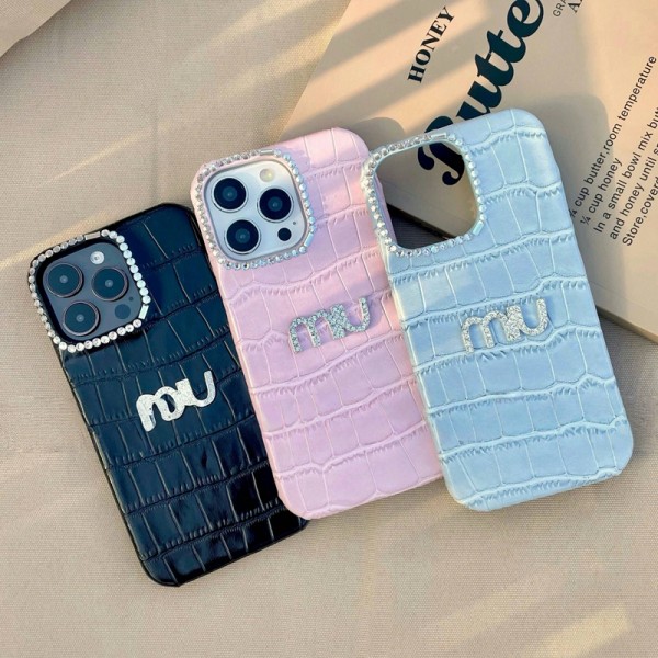 ミュウミュウ MiuMiu iphone air 17 pro max 14 16 pro 15 plus 16eケースキラキラハイブランドiphone16pro/17 15plusカバー人気アイフォン17pro max/16 15 proケースiphone15 plus 14 16 17pro max 16eケースブランドコピーメンズ