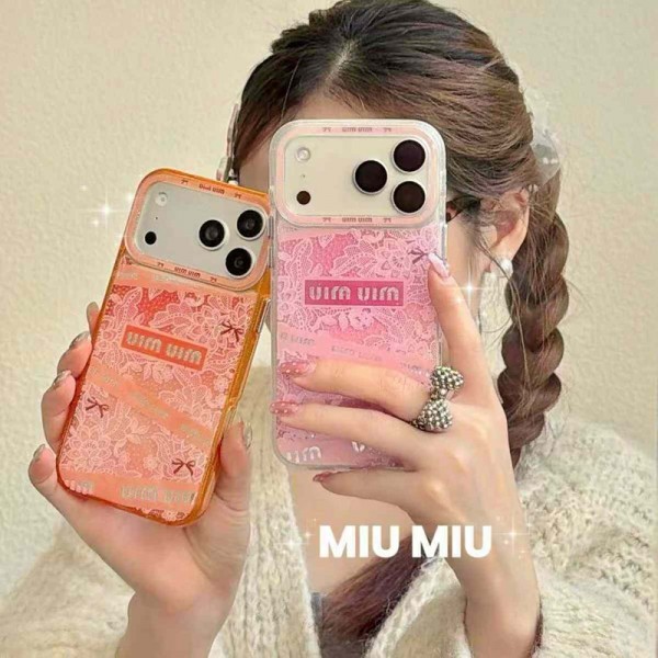 ミュウミュウ MiuMiuハイブランドiphone 17/16pro/17e 15plusカバー人気アイフォン17pro max/16 15 proケース韓国風iphone 16/14/13/15/ airケースレディース斜め掛けアイフォン17 pro 16e 15/14/13/ 12 pro maxケースパロディー