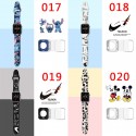 ハイブランドナイキ アップルウォッチ 8ベルト オフホワイト スタイリッシュ シリコン ソフトapple watch 7/se2ストラップ アディダス ジョーダン スポーツ風アップルウォッチ 7/6/5バンド 男女兼用