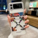 Off-White オフホワイト人気Galaxy Z fold4 5ケース革製ハイブランドギャラクシー z フリップ5 4ケースブランドGalaxyカバー高品質手帳型Galaxy Zflip4ケースブランド