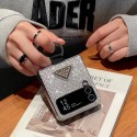 Prada プラダgalaxy zflip4 5ケースブランド人気Galaxy Z fold4 5ケース革製ブランドギャラクシーZ フォールド5 4 3 2ケースブランドGalaxyカバー高品質