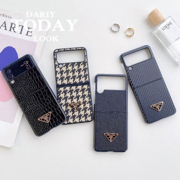 Prada プラダ人気Galaxy Z fold4 5ケース革製galaxy zfold5 4 3 2ケースハイブランドハイブランドギャラクシー z フリップ5 4ケース手帳型Galaxy Zflip4ケースブランド