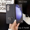 Prada プラダgalaxy zflip4 5 6ケースブランド人気Galaxy Z fold4 5 6ケース革製galaxy z fold6 5 4 3 2ケースハイブランドブランドギャラクシーZ フォールド6 5 4 3 2ケース