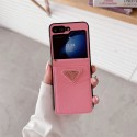 Prada プラダgalaxy z flip6 fold6ケースブランド人気Galaxy Z fold4 5 6ケース革製ハイブランドギャラクシー z フリップ5 4 6ケースブランドギャラクシーZ フォールド6 5 4 3 2ケース