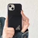 Prada プラダiphone14 16 pro 15 plusケースブランドカード入れハイブランドiphone14pro/16e 15plusカバー韓国風iphone16/14/13/15pro maxケースレディース斜め掛けアイフォン16 15/14/13/ 12 pro maxケースパロディー