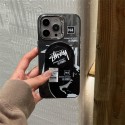 Stussy ステューシーハイブランドiphone14pro/16e 15plusカバー韓国風iphone16/14/13/15pro maxケースレディース斜め掛けアイフォン16e 15/14/13/ 12 pro maxケースパロディーブランド携帯ケースiphone 16 15 pro max 14plus/13 pro maxケース手帳型