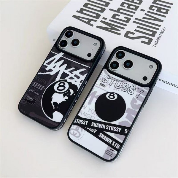 Stussy ステューシーiphone air 17 pro max 14 16 pro 15 plus 16eケースブランドカード入れハイブランドiphone16pro/17 15plusカバー韓国風iphone 16/14/13/15/ airケースレディース斜め掛けハイブランドアイフォン17 air 16 15 14 ケーストランク型