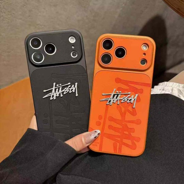 Stussy ステューシーハイブランドiphone16pro/17 15plusカバー韓国風iphone 16/14/13/15/ airケースレディース斜め掛けハイブランドアイフォン17 air 16 15 14 ケーストランク型ブランド携帯ケースiphone17 16e 16 15 pro max 14plus/13 pro maxケース手帳型