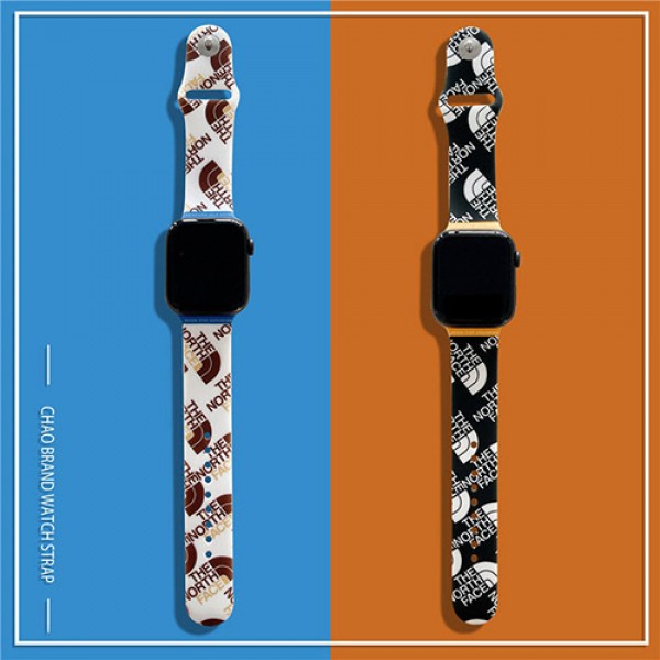 ザノースフェイスブランドアップル ウォッチ 8/7ストラップファッションシリコンApple Watch 6/se2交換ベルト通販 高品質the-north-faceアップルウォッチ se/6/5バンド