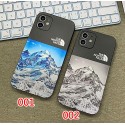 ザノースフェイスブランドiphone13ケースファッション銀メッキiphone13pro/13pro maxケース経典雪山プリントiphone12/12pro/12pro maxケースカメラフルカバーiphone11/11pro maxケース