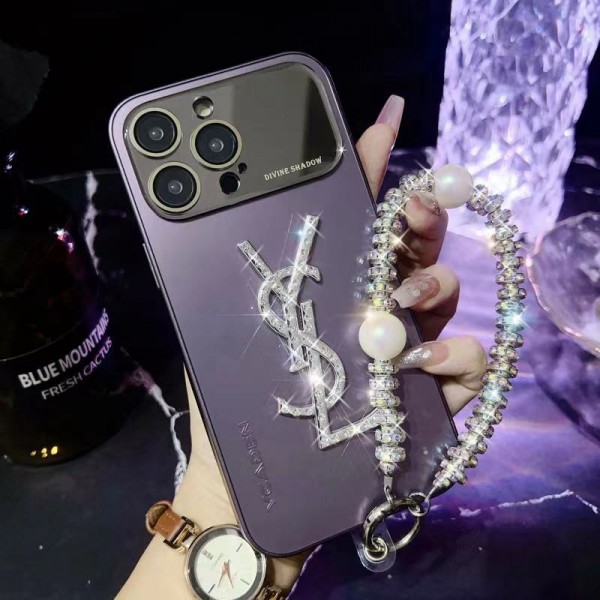 Ysl イブサンローランiphone14 16 pro 15 plusケースブランドカード入れハイブランドiphone14pro/16 15plusカバー韓国風iphone16/14/13/15pro maxケースレディース斜め掛けブランド携帯ケース