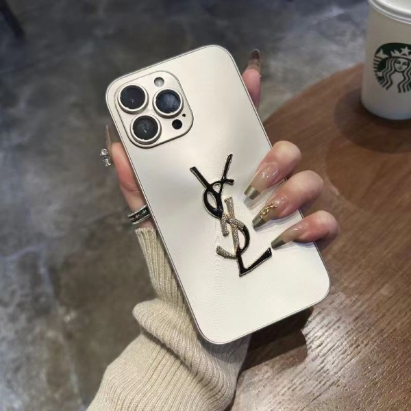 Ysl イブサンローランiphone14 15 pro 15 plusケースブランドカード入れ人気アイフォン14pro max/13 15 proケース韓国風iphone14/13/15pro maxケースレディース斜め掛けハイブランドアイフォン15 14ケーストランク型
