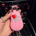 シャネルブランドキーケース レディース PU革 Chanel カードキーケース スマートキーケース 車キーケース 内側ポケット カード入れ カラビナ付き 大容量 プレゼント