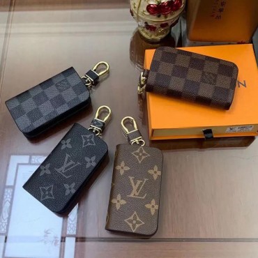 ルイヴィトンスマートキーケース LV ブランド キーケース PU革 レザー スマートキー キーカバー ケース キーホルダー キーレス レディース メンズ カラビナ付き車の鍵が 入る キー ケース スマートキー 車キーケース