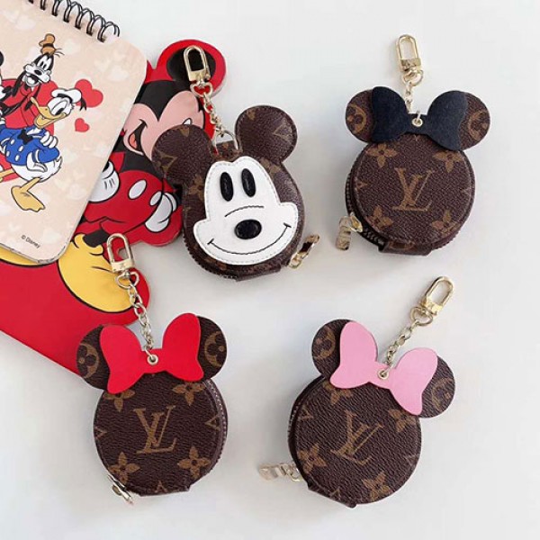 LV ルイ·ヴィトン AirPods pro1/2ケース かわいい  高級 バッグ型 ミッキー エアーポッズ ケース  レザー 通用 超人気  激安 芸能人 メンズ レデイーズ  個性 鉤付きブランド