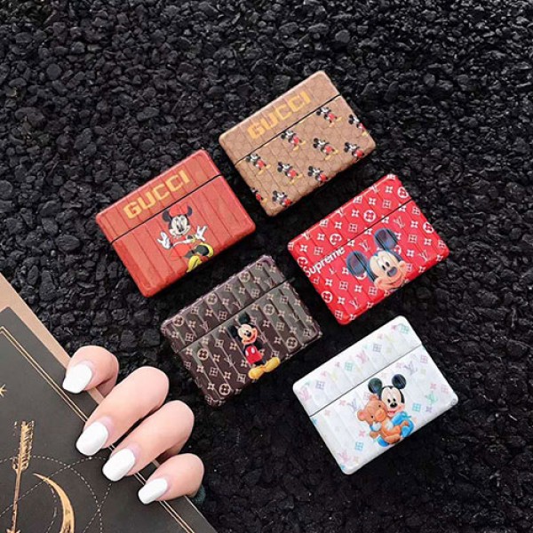 ディズニーミッキーミニ lv/ルイヴィトン Gucci/グッチ airpods proケース 激安 韓国 ブランド かわいい エアーポッズ プロ1/2ケース メンズ レデイーズ 全機種対応