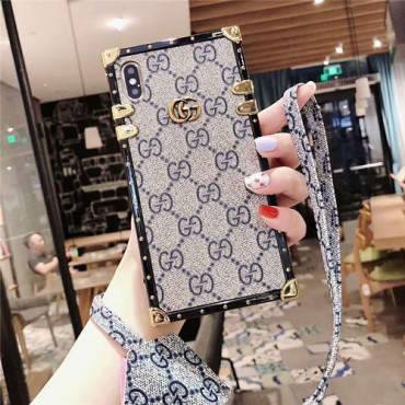 Gucci iphone 12mini/iphone 12/iphone 12 pro/iphone 12 pro max+ケース グッチ ハイブランド Iphone Xr/Xs Maxケース トランク型 ギャラクシーストラップ付きアイフォン 12/12pro/12 pro maxケースメンズレディース向け