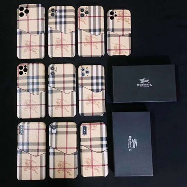 burberryブランドiphone12/12pro/12mini/12pro maxケースシンプル バーバリー iphone11/11 pro max/xs/xr/8/7ケース収納カード入れ iphone x/xs max/11proケースブランド