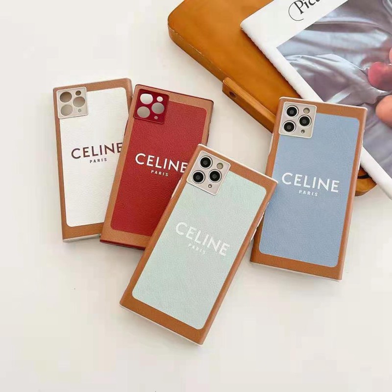 レザー製おしゃれiphone11/11promaxケースceline