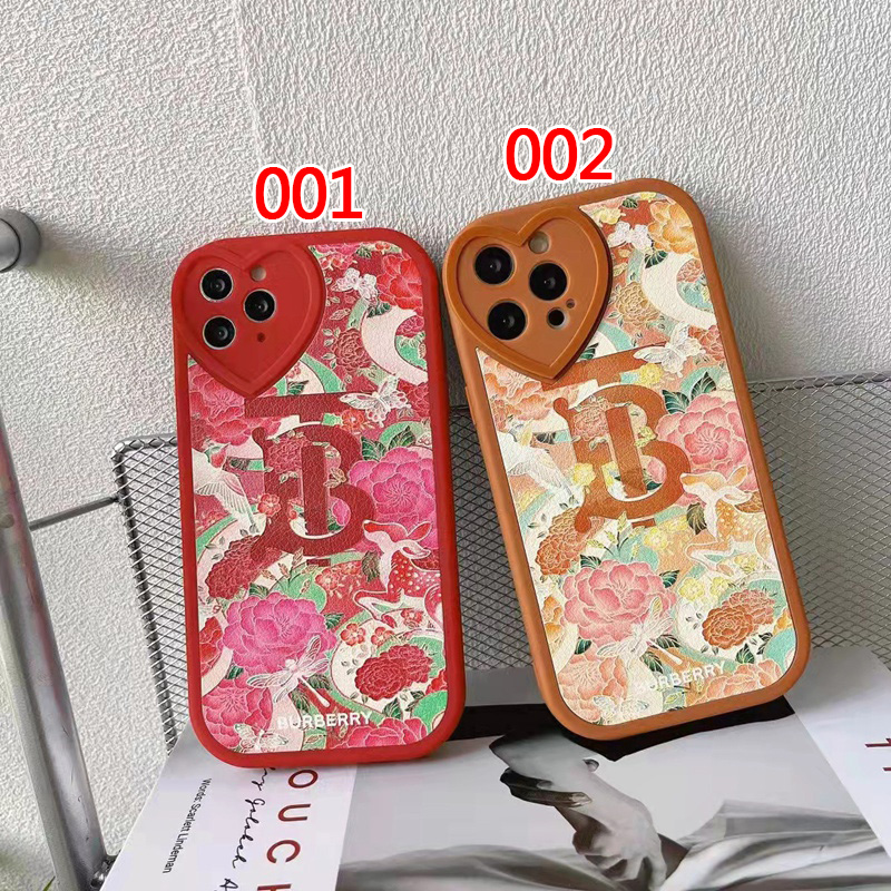 バーバリーiphone13ケースおしゃれ花柄