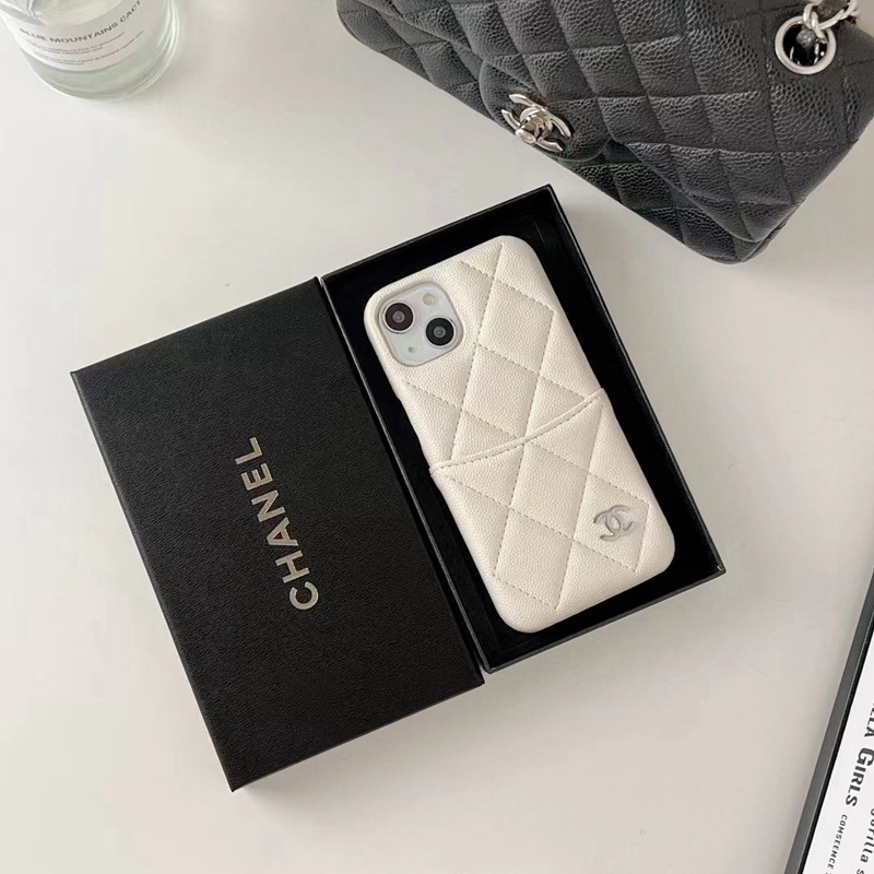 シャネルiphone 14/14plus/14proケースレディースカード小銭入れ