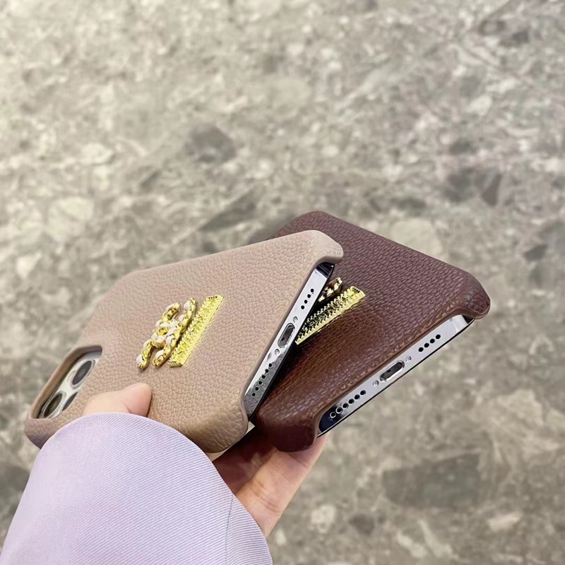 シャネルiphone 13/13mini/13proケース やわらかレザー製