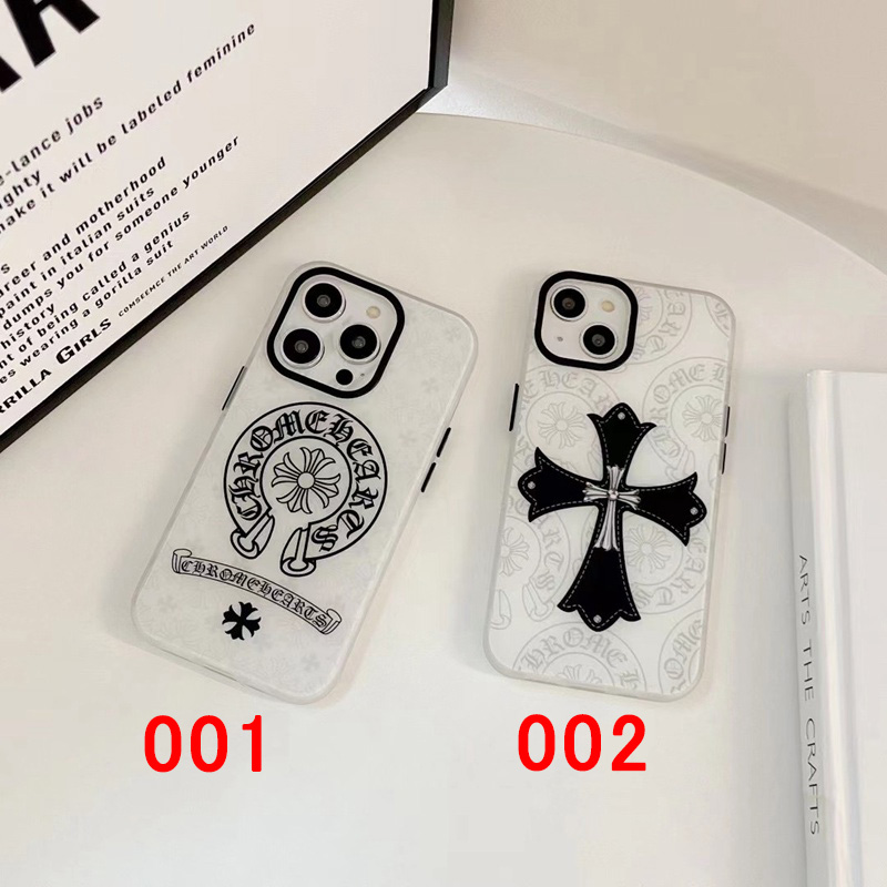 クロムハーツブランドアイフォン14ケース ホワイトスマホカバー