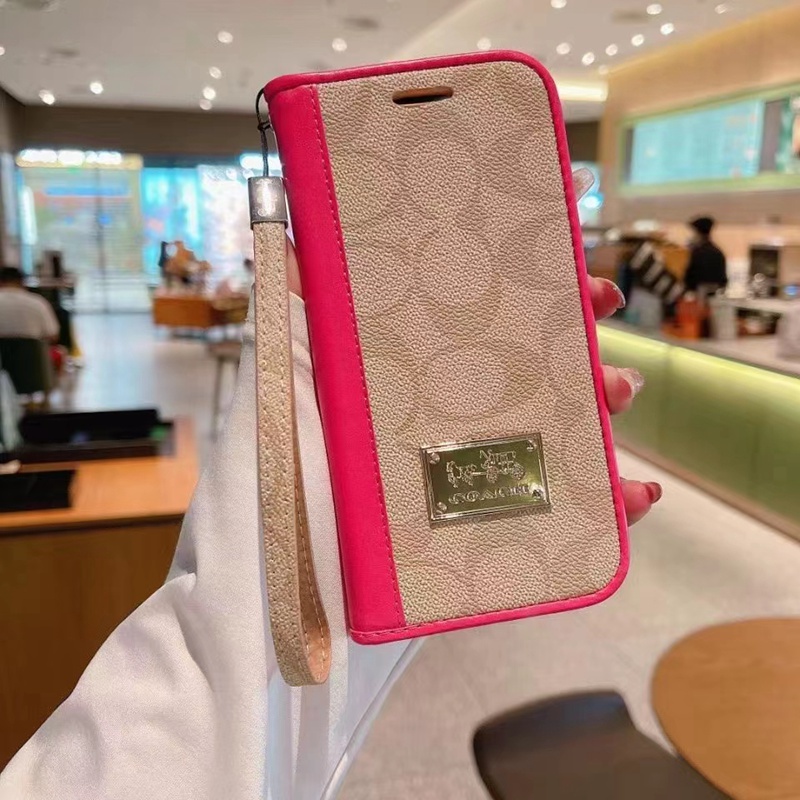 Coach コーチiphone14 15 ultraケースブランドカード入れ韓国風iphone14