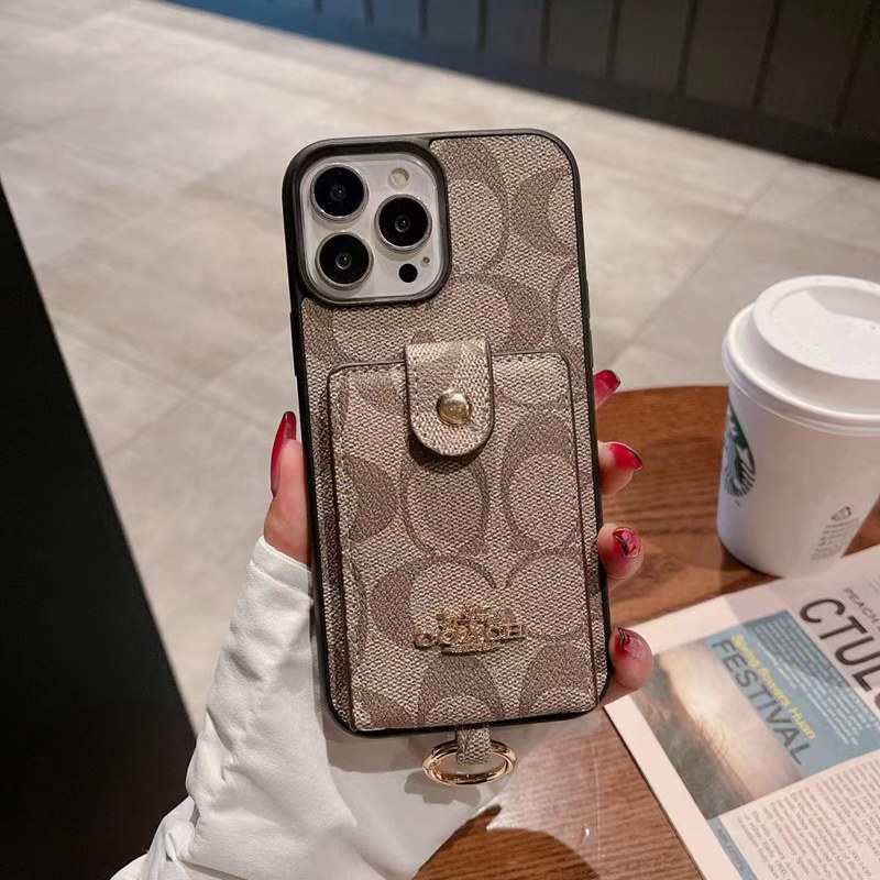 Coach コーチ韓国風iphone14/15pro max ultraケース財布レザーアイフォン15 pro maxケースパロディーハイブランドジャケット型 手帳型
