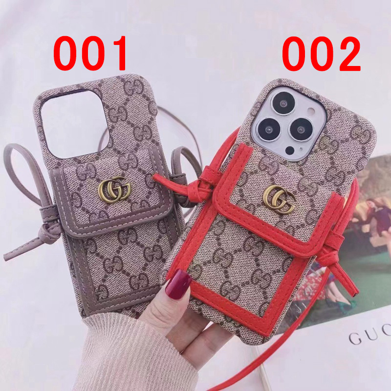 グッチ iphone14ケースハイブランドカードポケット付き