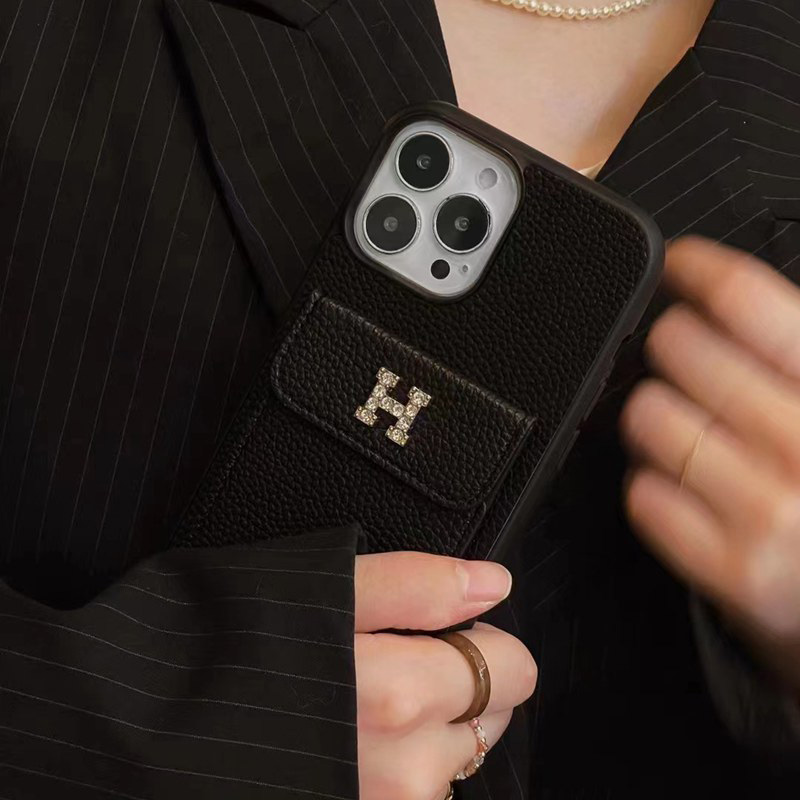 Hermes エルメスiphone14 15 ultraケースブランドカード入れ人気アイフォン14pro max/13 15 proケースiphone15 14 pro maxケース