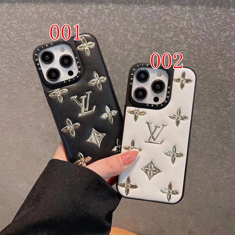 ルイヴィトンブランドiphone 14plusケース耐衝撃 レザー製