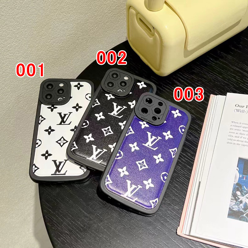 ルイヴィトン iphone14ケースハイブランド ソフトレザーカバー
