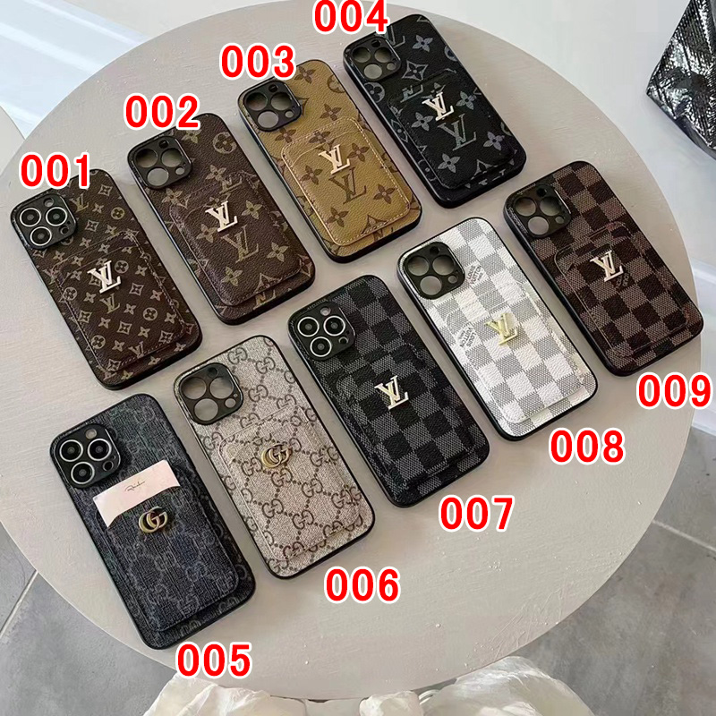 ルイビトンブランドiphone14ケース カードポケット付き