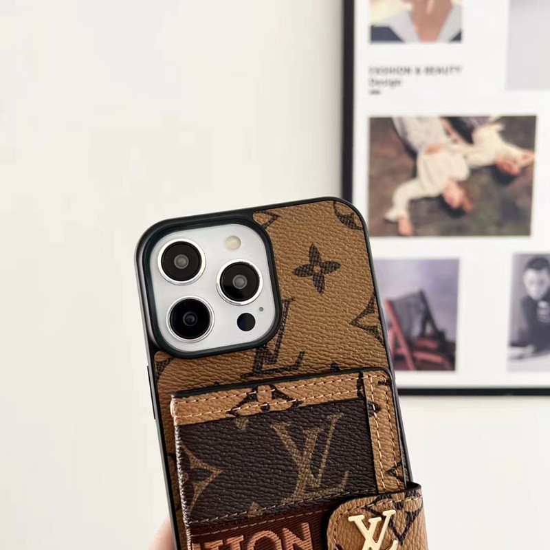 Lv iphone14/13/15pro maxケースレディース斜め掛