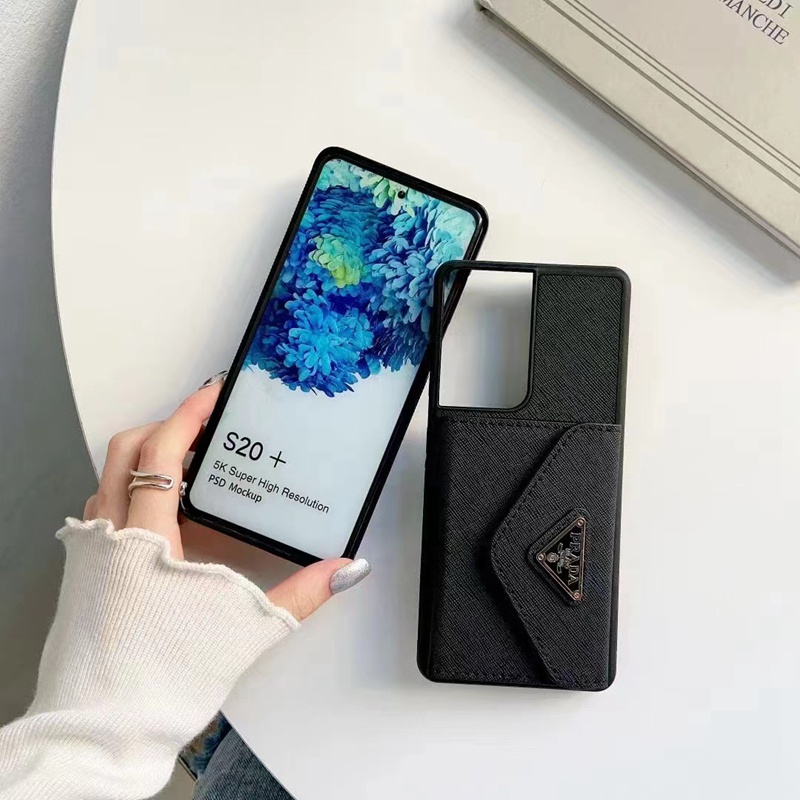 プラダブランドGalaxy S23ケースカードポケット付き