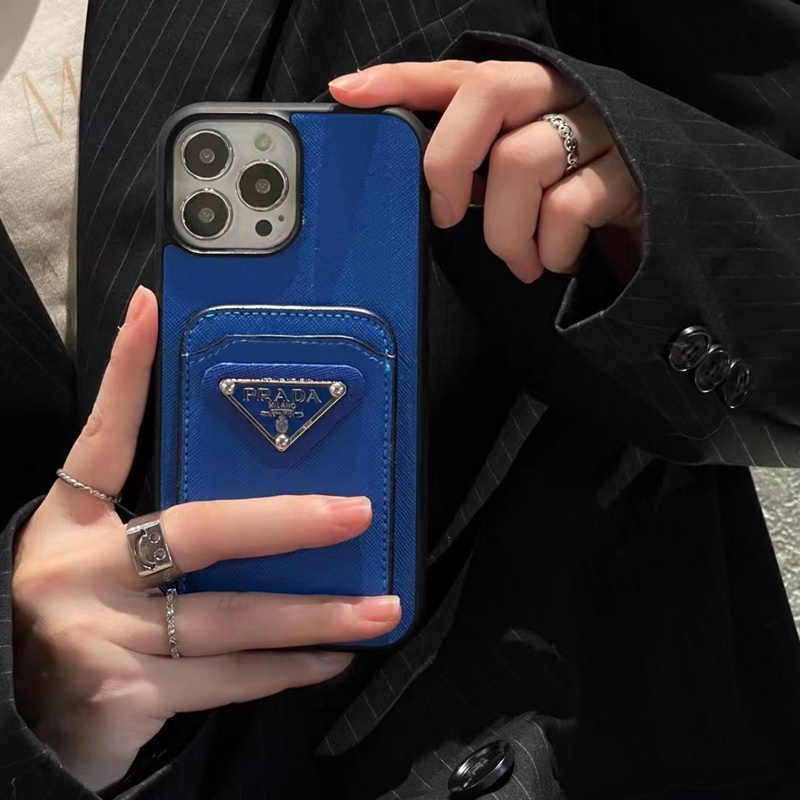 prada  iphone 14/14pro/14pro maxケースカード小銭入れ