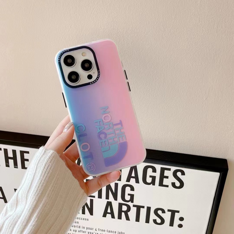 ザノースフェイスiphone14plus/14pro maxケース スタイリッシュ 潮流