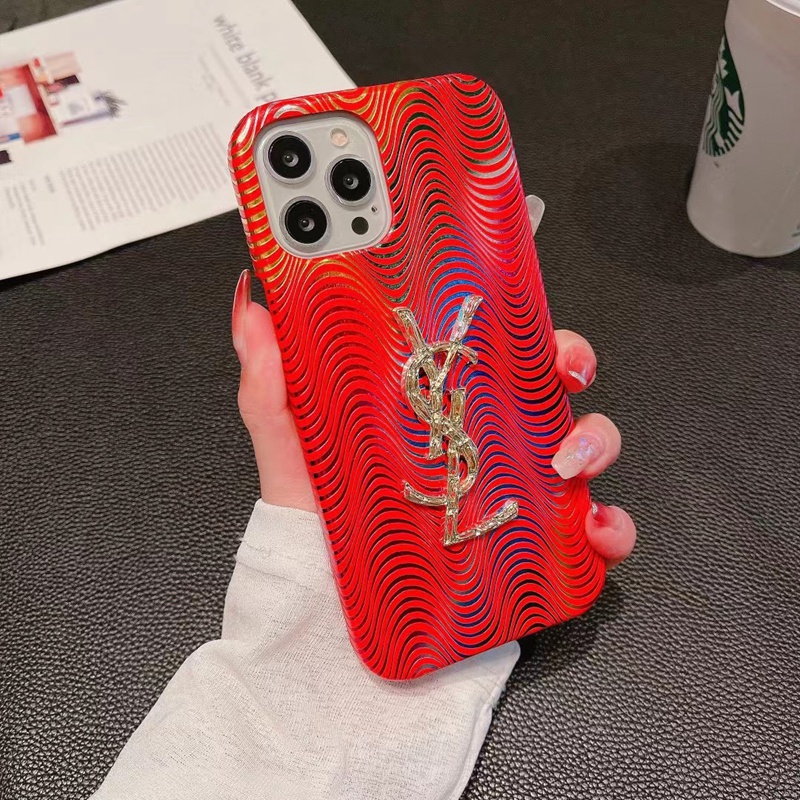 ブランドiphone14+/14pro/14pro maxケース YSL 金具ロゴ付き