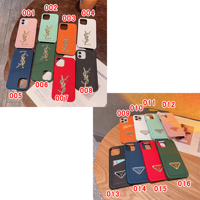 プラダブランドiphone14ケース カードポケット付き