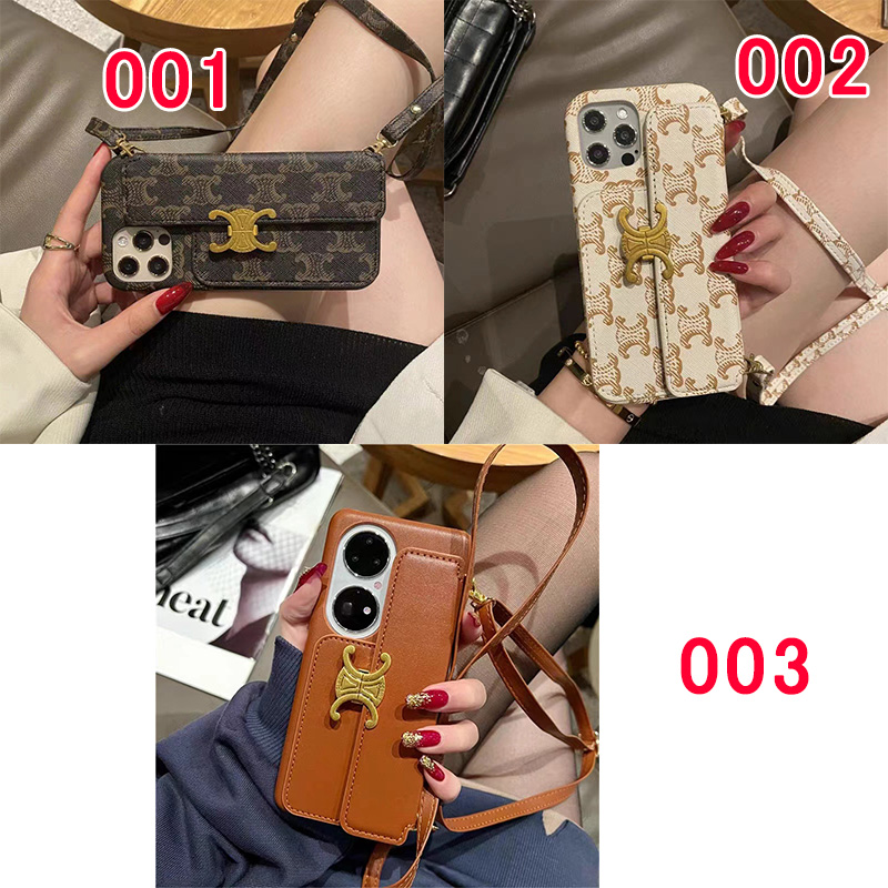 セリーヌブランドgalaxy s23ケース カードポケット付き