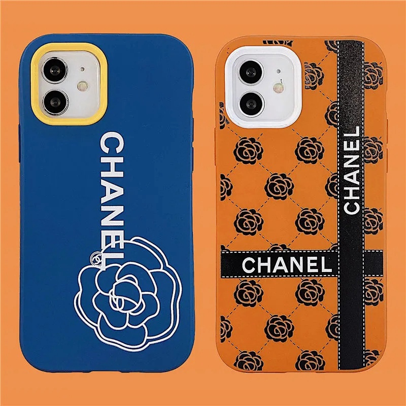 おしゃれツバキプリントiphone12/12pro/12promaxケースCHANEL