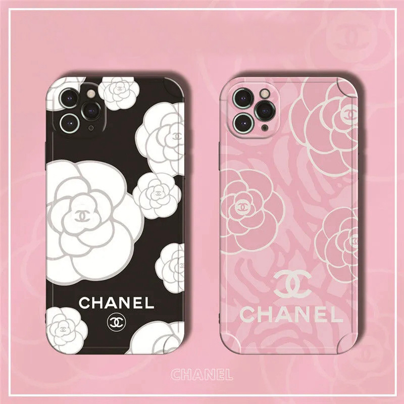 おしゃれツバキプリントiphone13mini/13pro/13promaxケースChanel