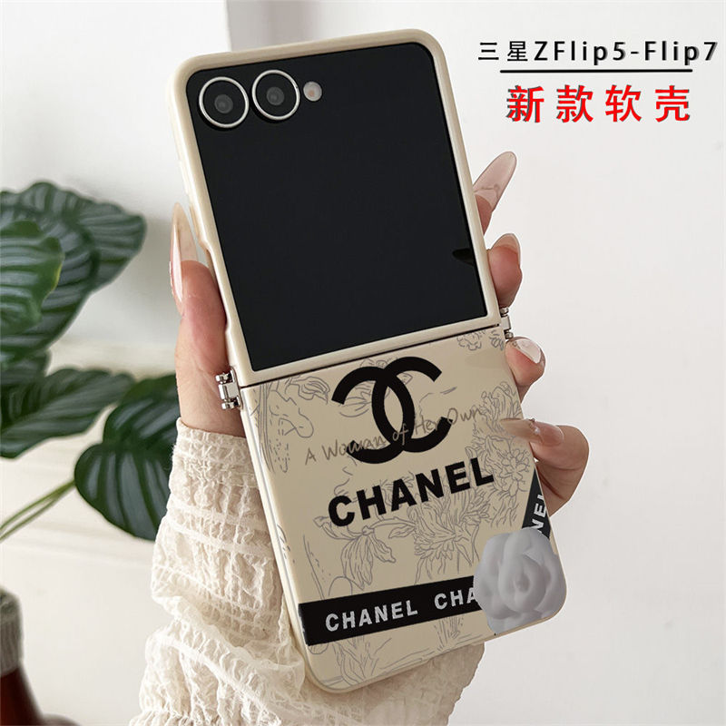 シャネルgalaxy zflip4 5 6 7ケース