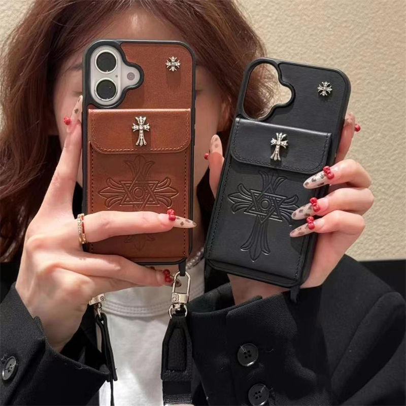 クロムハーツ韓国風iphone16/14/13/15pro maxケース