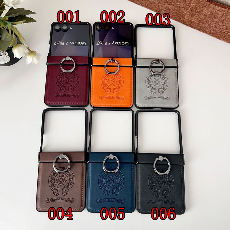 Chrome Heartsギャラクシー z フリップ5 4 6 7ケース