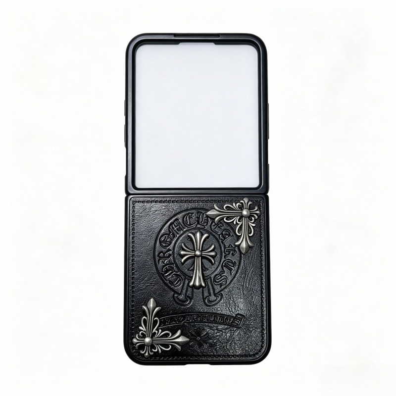 クロムハーツ手帳型Galaxy Zflip4 5 6 7 8ケース