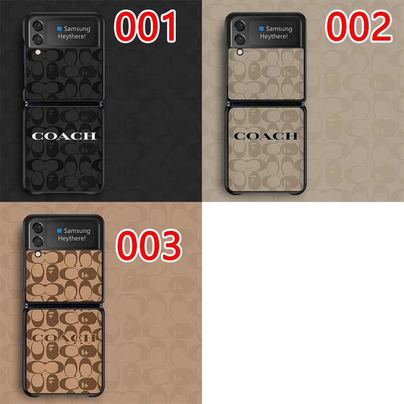 コーチブランドGalaxyzflip3ケースファッション