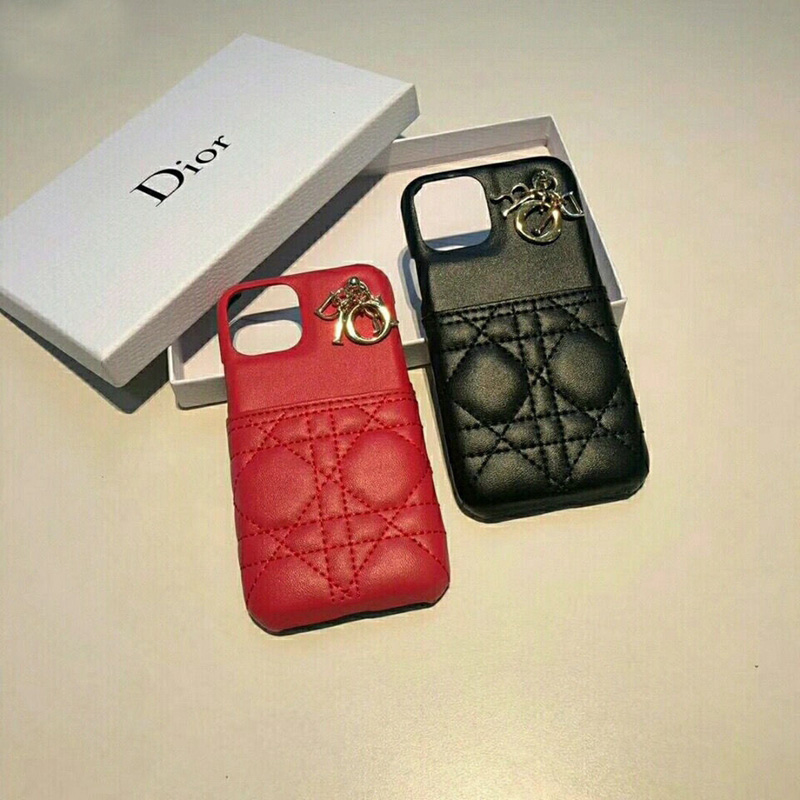 おしゃれ菱格レザーiphone12/12mini/12pro/12promaxケースDior